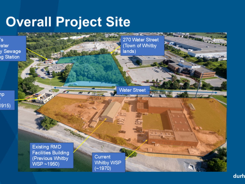 An aerial view of the overall project site.